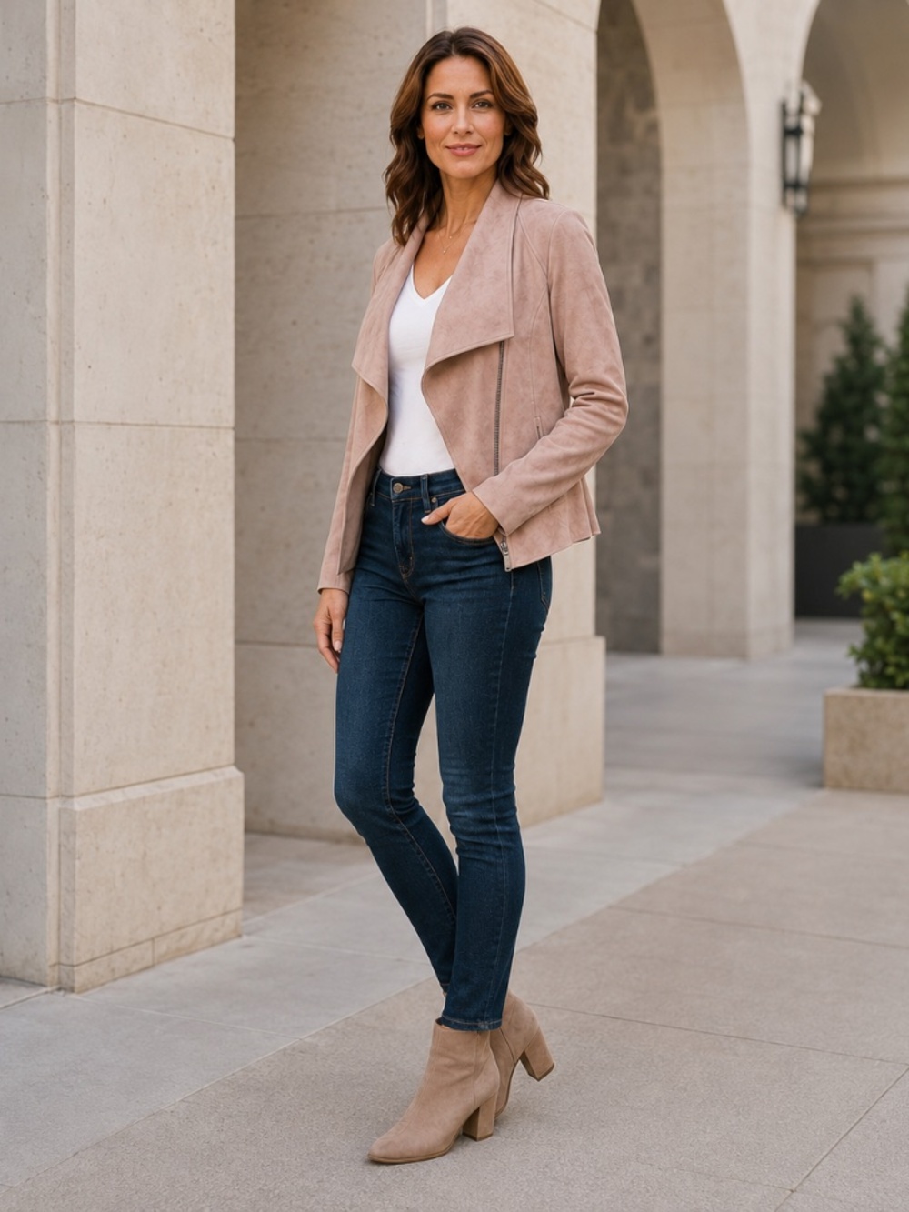KUT from the Kloth | Light Tan Draped  Jacket | Size Medium